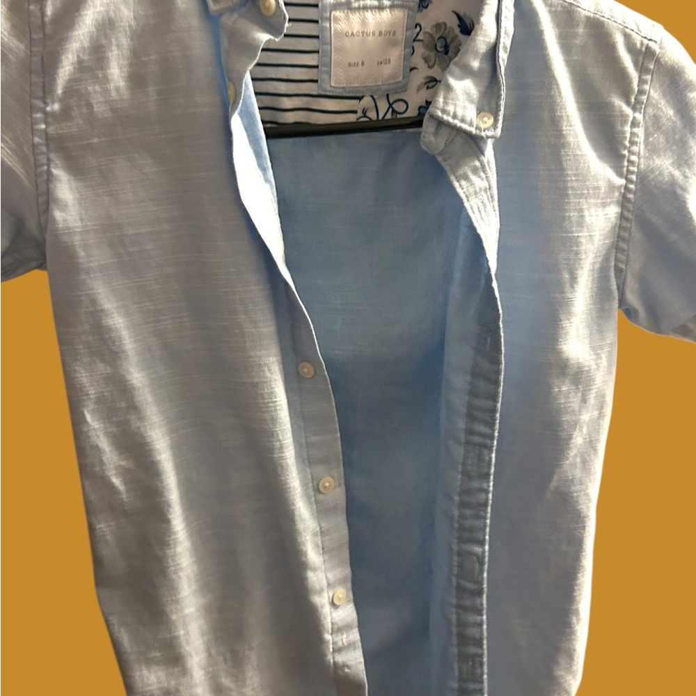Nautica Blue Casual Button Down Shirt